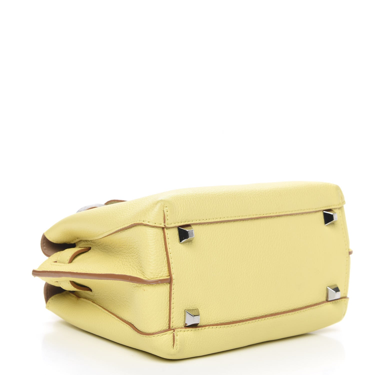 MCM Grained Calfskin Mini Milla Tote Custard Yellow 3 of 11
