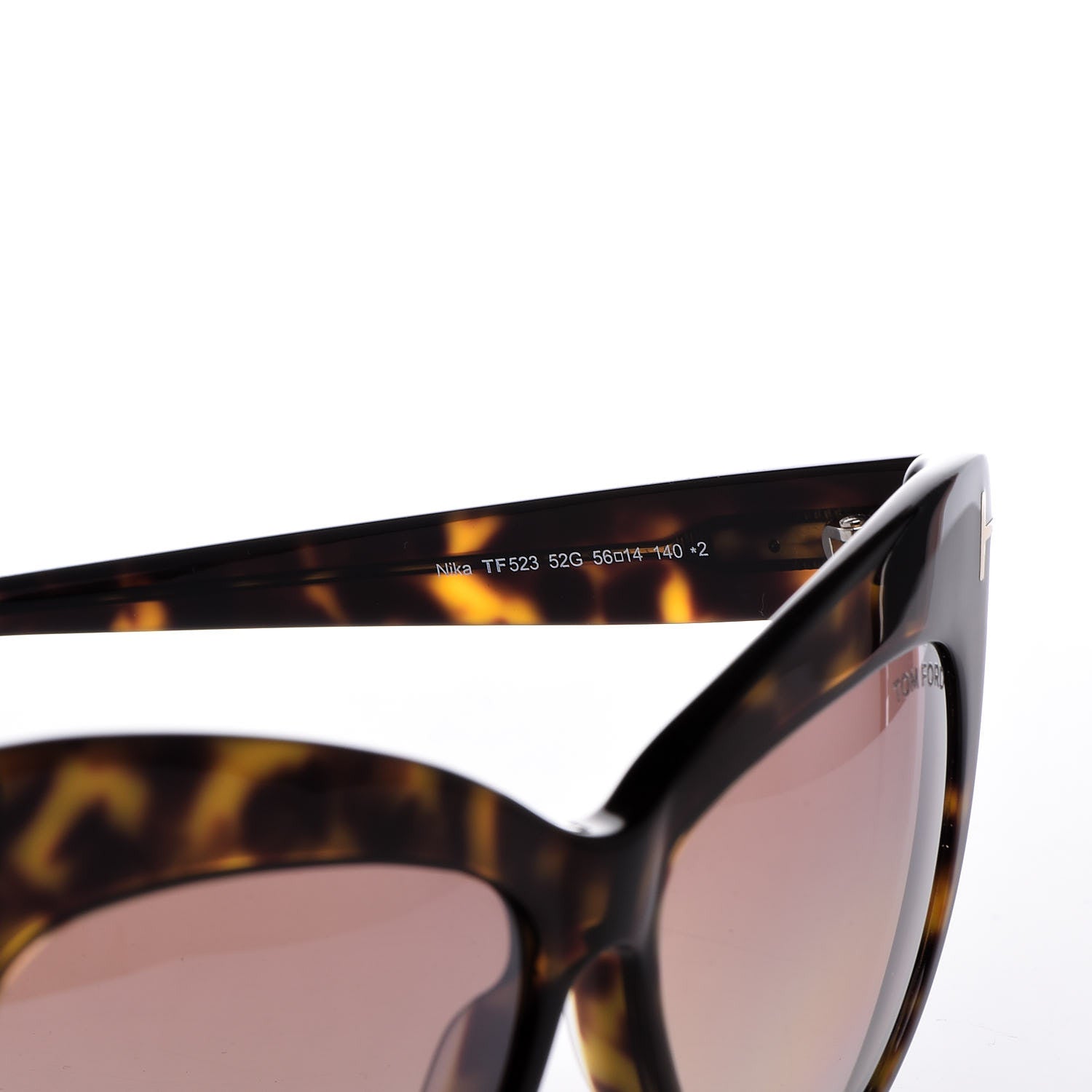 Tom Ford Nika Cat Eye Sunglasses TF523 Havana 6 of 9