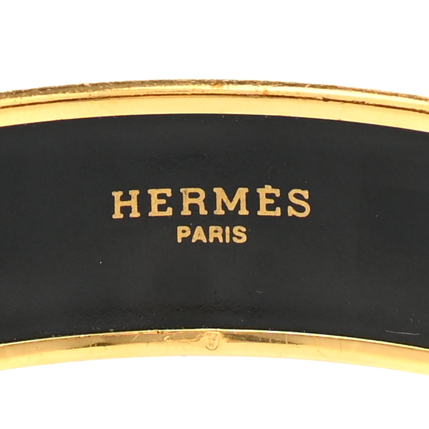 Enamel Printed Handwriting Wide Bracelet 65 Black