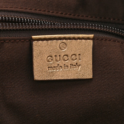 Gucci Monogram Web Medium Half Moon Hobo Gold Pink 6 of 10