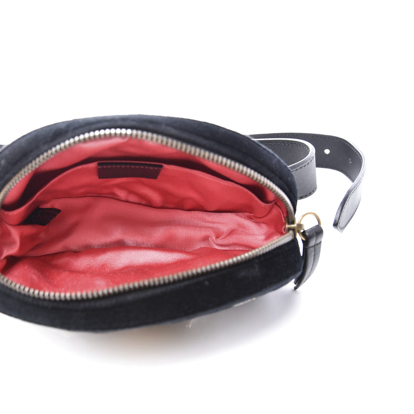 Velvet Matelasse Marquise Crystals GG Marmont Belt Bag 85 34 Black