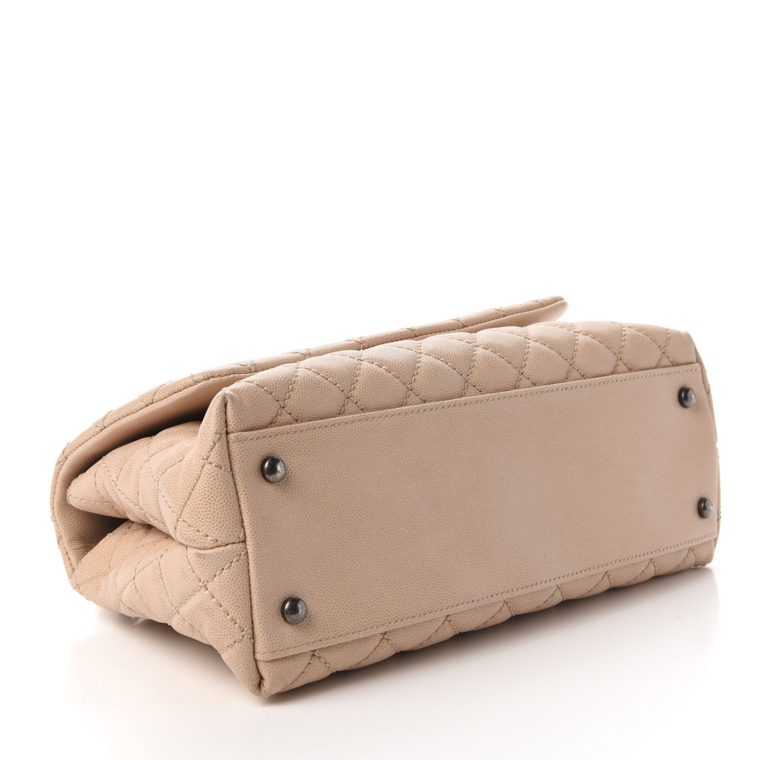 Chanel Caviar Quilted Small Coco Handle Flap Light Beige 4 of 10