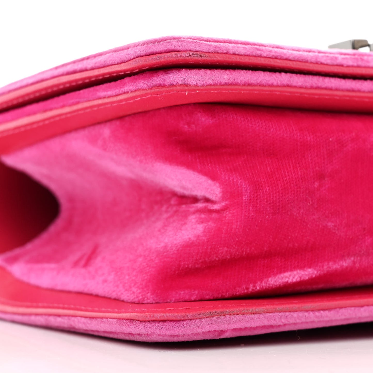 Velvet Quilted Small Boy Flap Pink