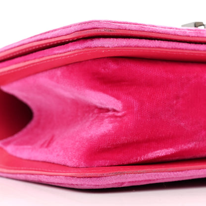 Chanel Velvet Quilted Small Boy Flap Pink 9 of 10