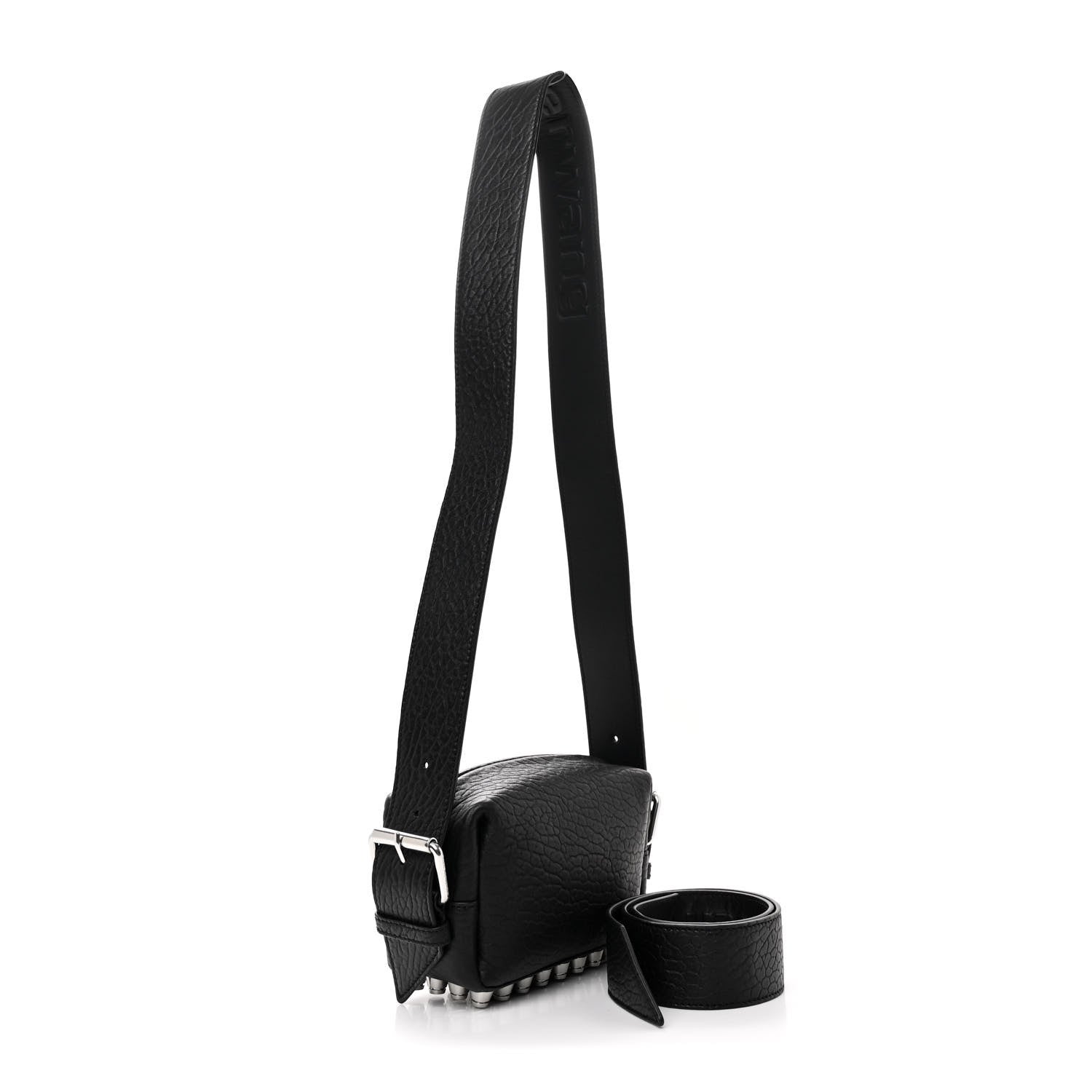 Alexander Wang Pebbled Lambskin Small Ricco Shoulder Bag Black 3 of 10