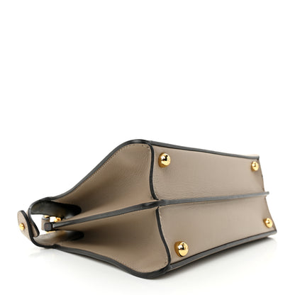 Fendi Vitello Seta Shiny Nappa Plexiglass Bi-Color Small Peekaboo I SEE U Satchel Tartaruga Black 4 of 12