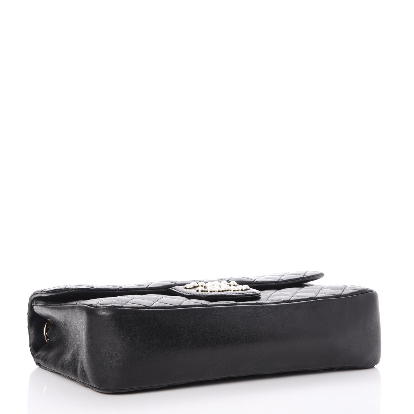 Lambskin Medium Westminster Pearl Flap Black