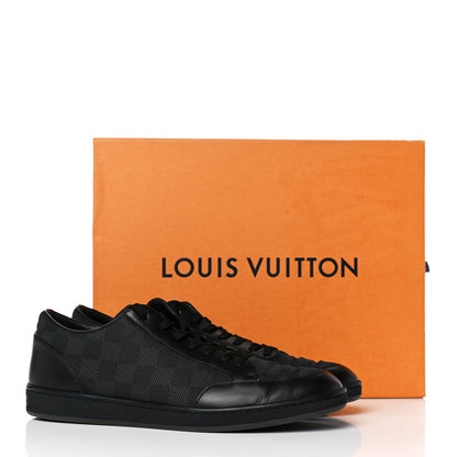 Louis Vuitton Calfskin Nylon Damier Offshore Sneakers 8 Black 13 of 13
