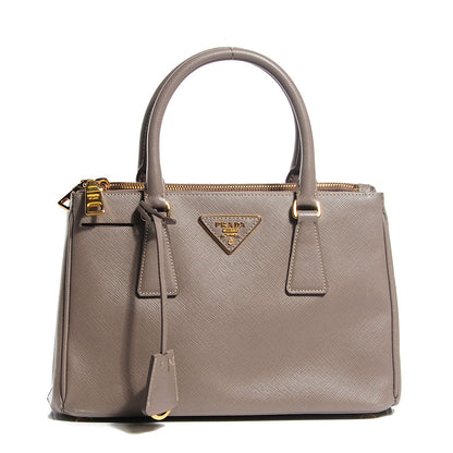 Prada Saffiano Lux Mini Double Zip Tote Argilla 1 of 10