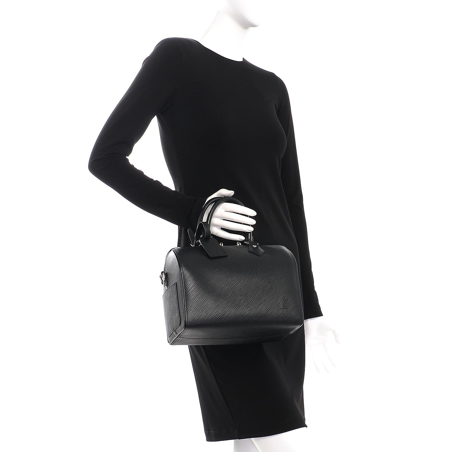 Louis Vuitton Epi Speedy Bandouliere 25 Black 3 of 8