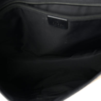 Gucci GG Supreme Monogram Web Flap Messenger Bag Black 5 of 10