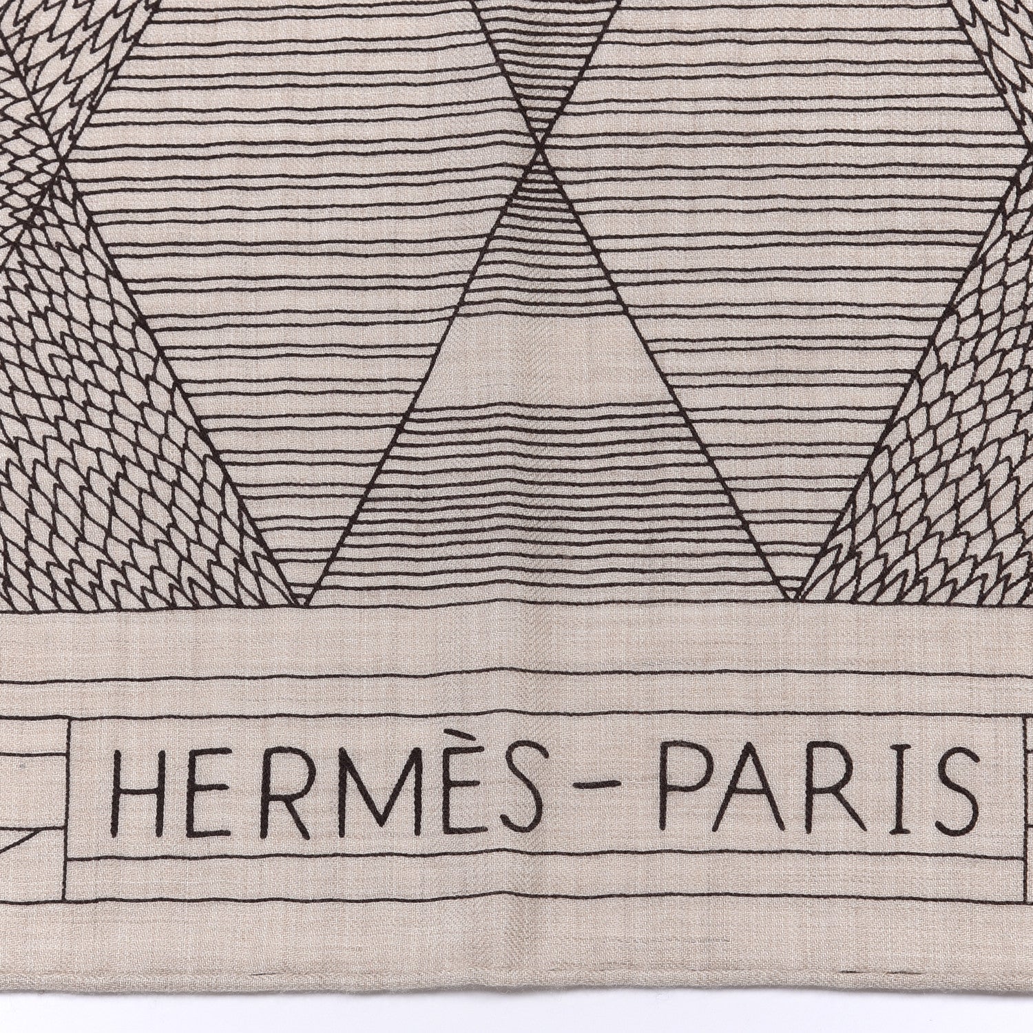 Hermes Cashmere Silk Patchwork Horse Shawl 140 Naturel Ebene 2 of 6