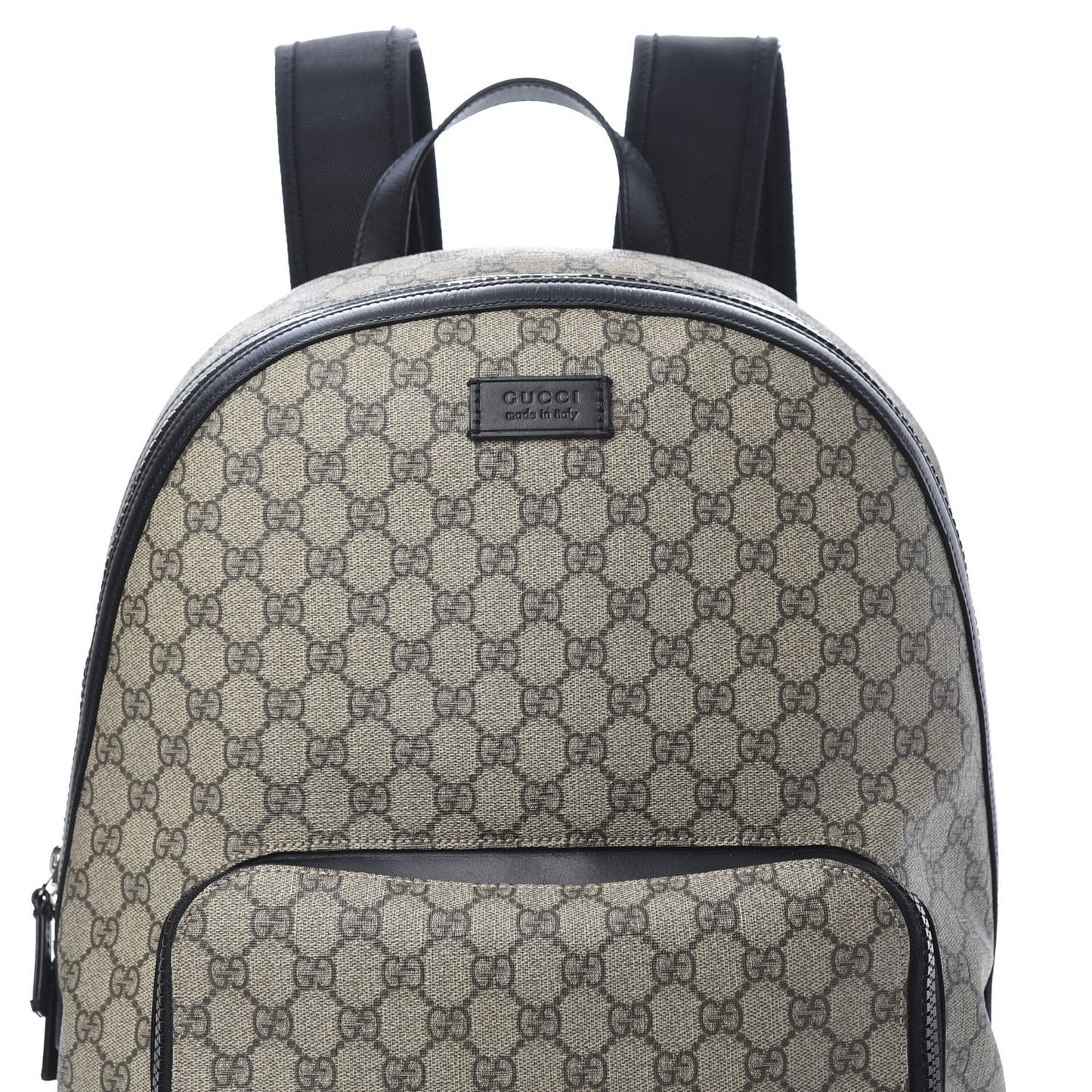 GG Supreme Monogram Medium Backpack Black