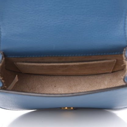 Chloe Calfskin Suede Small Nile Bracelet Bag Vinyl Blue 5 of 10