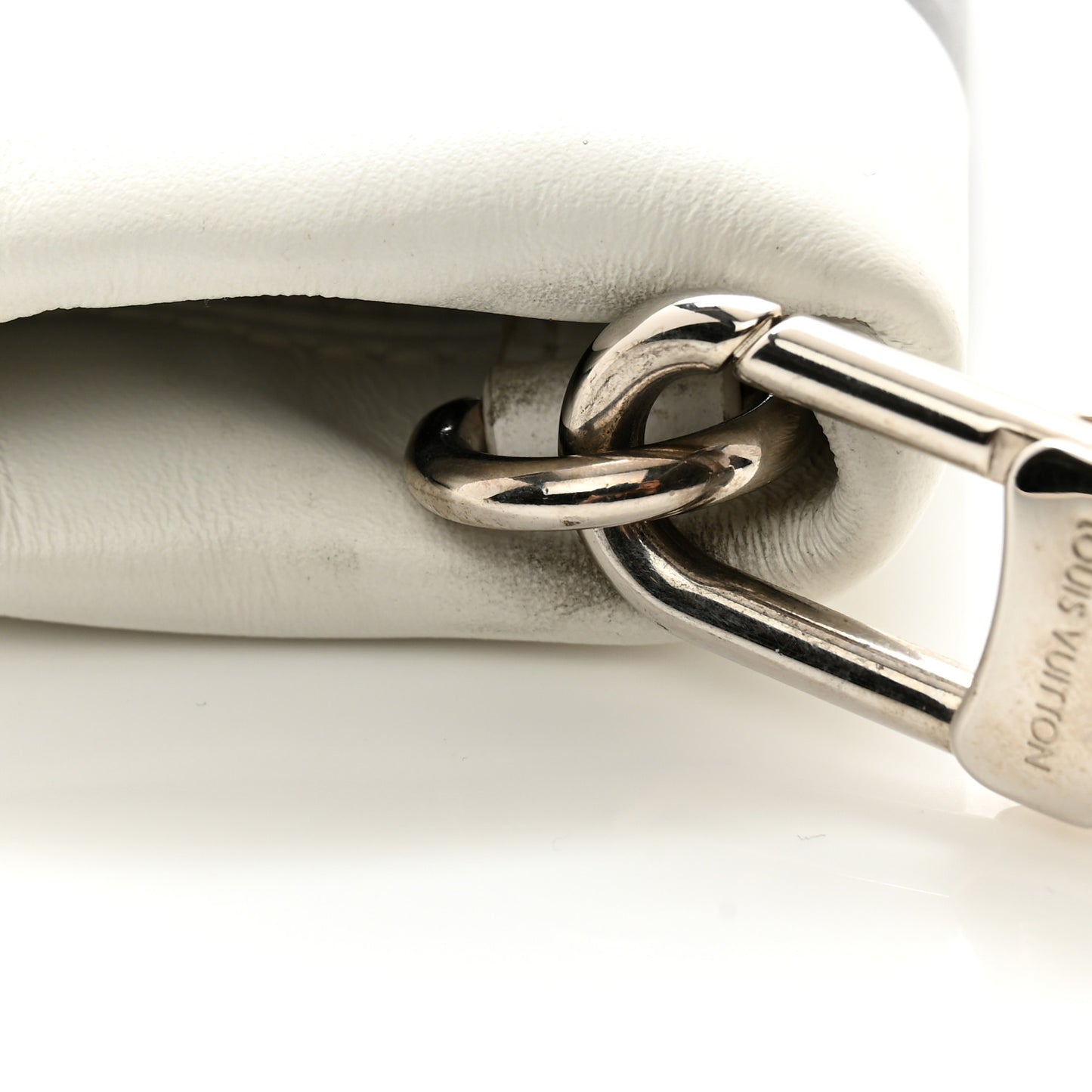 Calfskin Newspaper Print Pouch