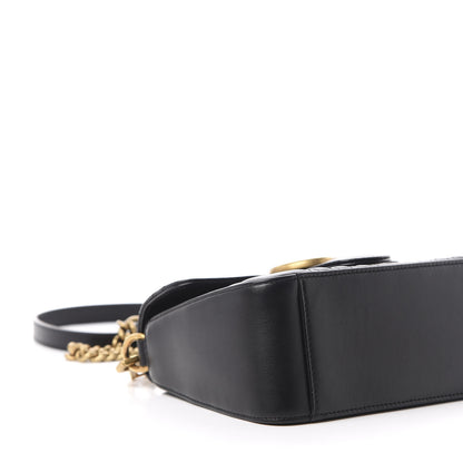 Gucci Calfskin Matelasse Mini GG Marmont Top Handle Shoulder Bag Black 6 of 13