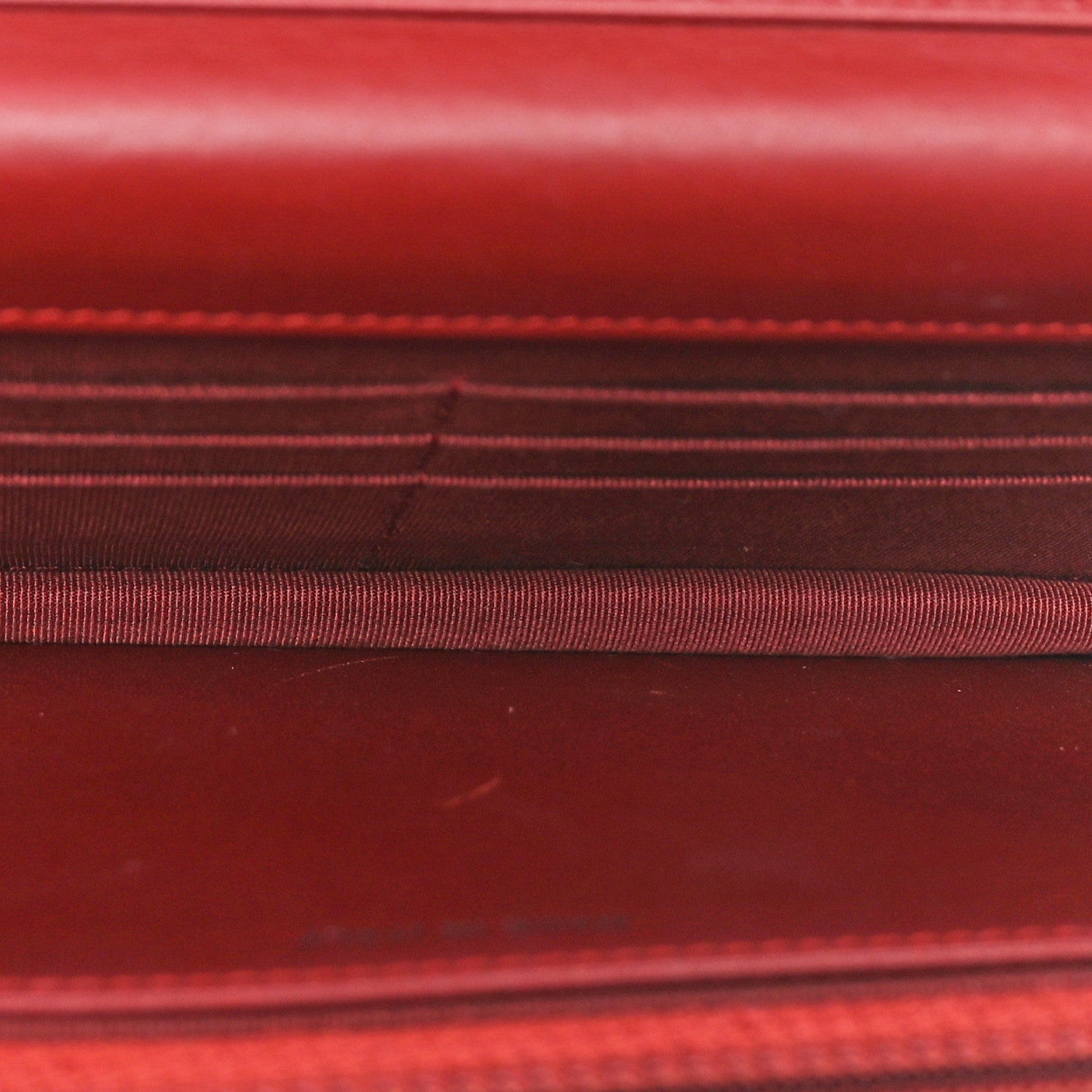 Chanel Patent Quilted Wallet On Chain WOC Red 6 of 10
