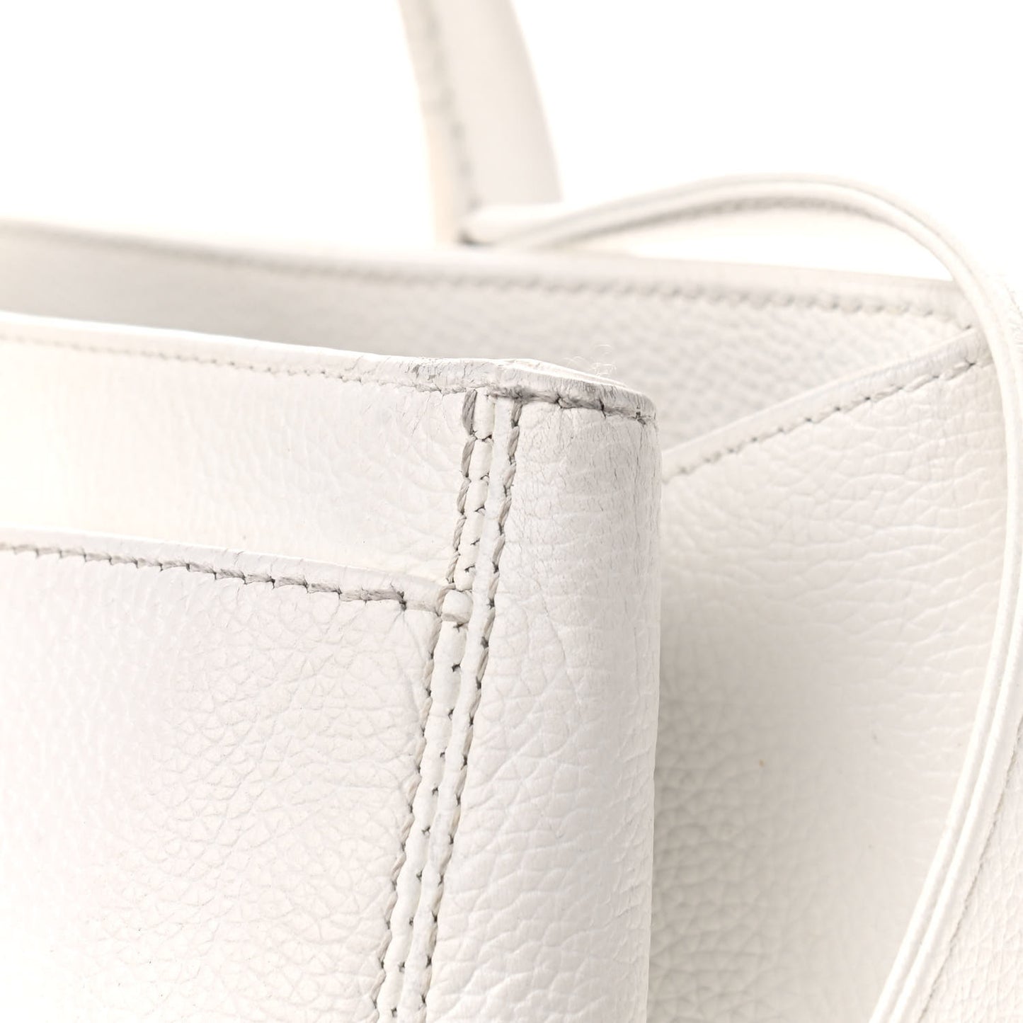 Calfskin Cerf Executive Shopper Tote White