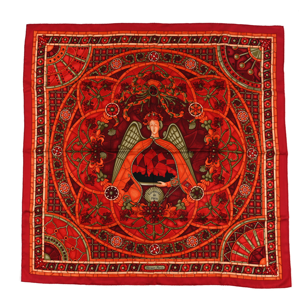 Hermes Silk Lumieres de Paris Scarf 90 1 of 3