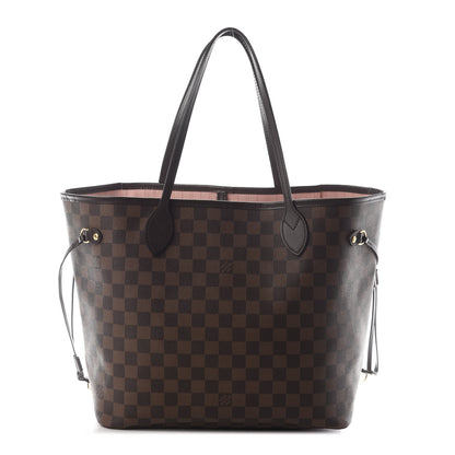 Louis Vuitton Damier Ebene Neo Neverfull MM Rose Ballerine 1 of 8