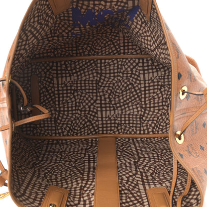 MCM Visetos Large Liz Reversible Shopper Tote Cognac 9 of 26