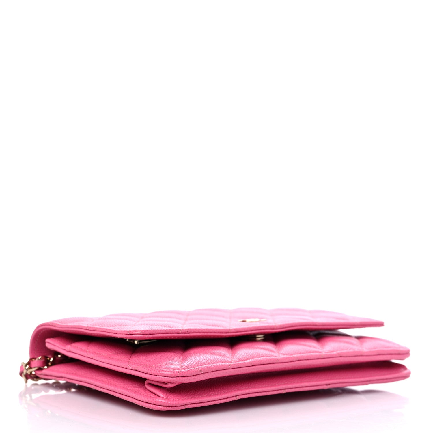 Chanel Caviar Quilted Wallet on Chain WOC Fuchsia 4 of 12