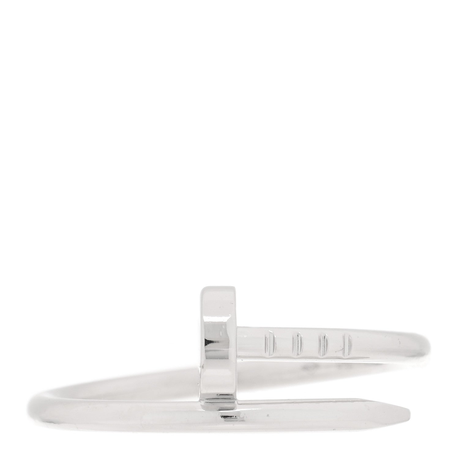 Cartier 18K White Gold Small Juste Un Clou Ring 55 7.25 1 of 5