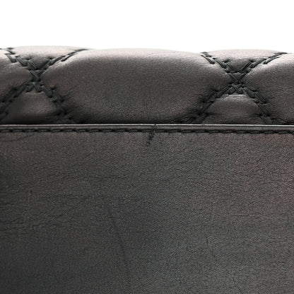 Chanel Calfskin Double Stitch Large Hamptons Flap Bag Black 15 of 19