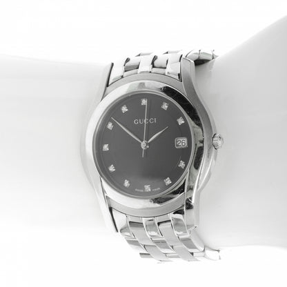 Gucci Stainless Steel Diamond 35mm 5500M Quartz Watch Black 6 of 6