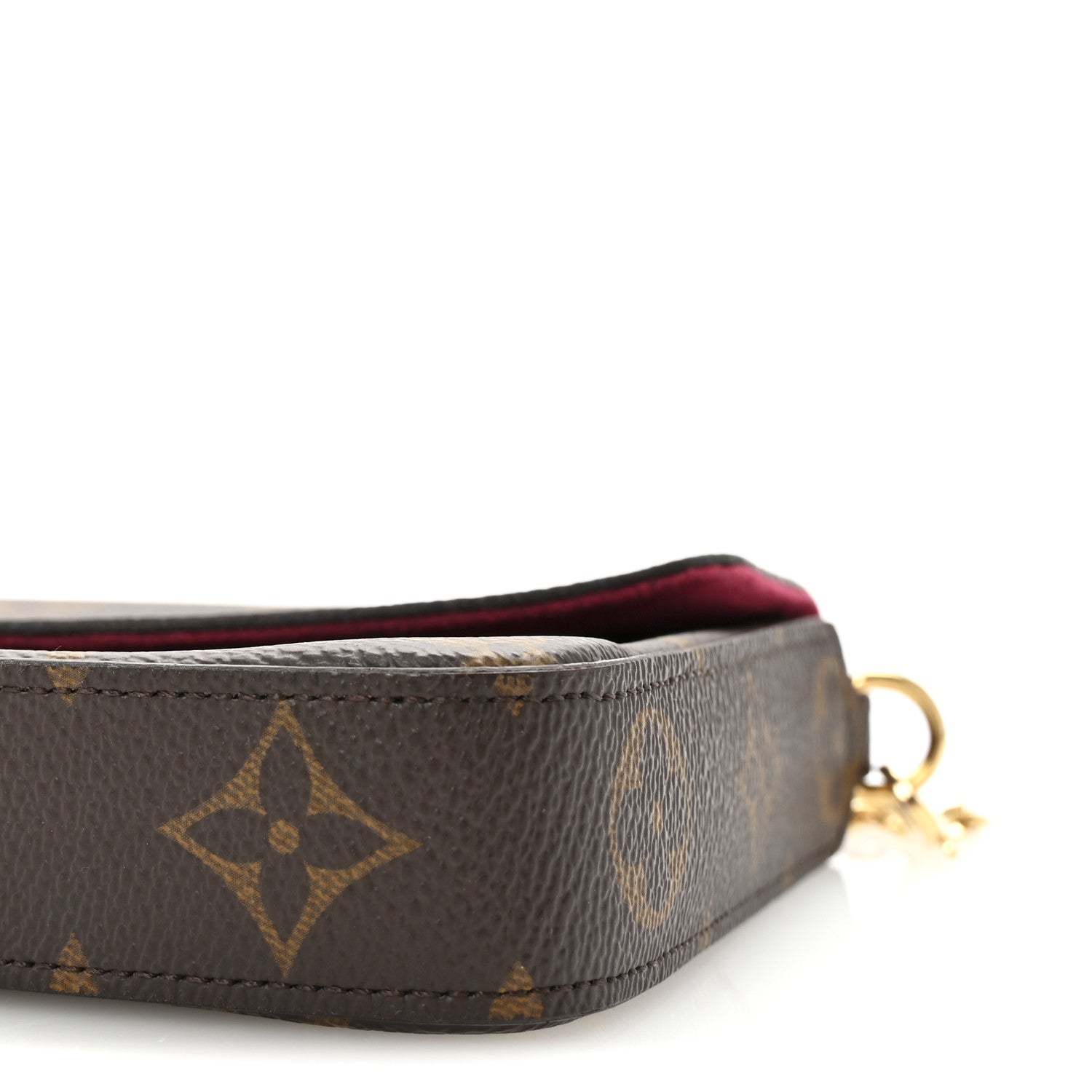 Louis Vuitton Monogram Pochette Felicie Chain Wallet Fuchsia 10 of 10
