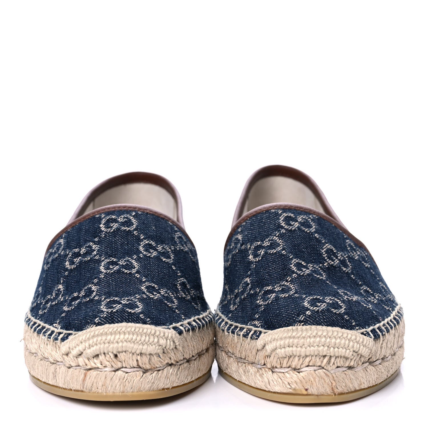Gucci Denim GG Monogram Espadrilles 36.5 Blue Tea Cuir 2 of 9