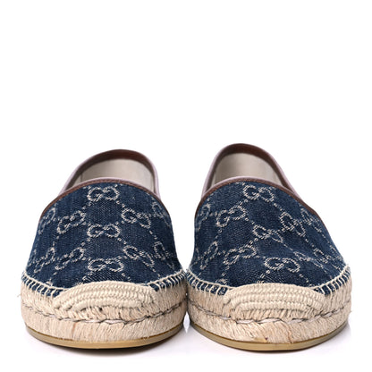Gucci Denim GG Monogram Espadrilles 36.5 Blue Tea Cuir 2 of 9