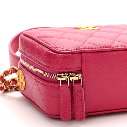 Chanel Caviar Quilted Twist Your Buttons Clutch With Chain Fuchsia 9 of 11