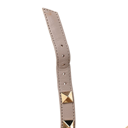 Valentino Garavani Calfskin Nappa Rockstud Ankle Strap 100mm Pumps 38 Orange Poudre 11 of 12