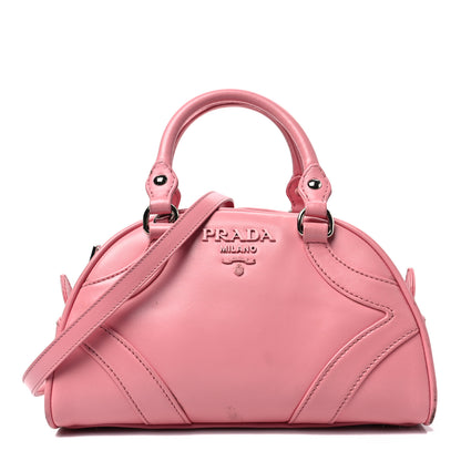 Prada Soft Calfskin Monochrome Bowling Bag Petalo 1 of 7
