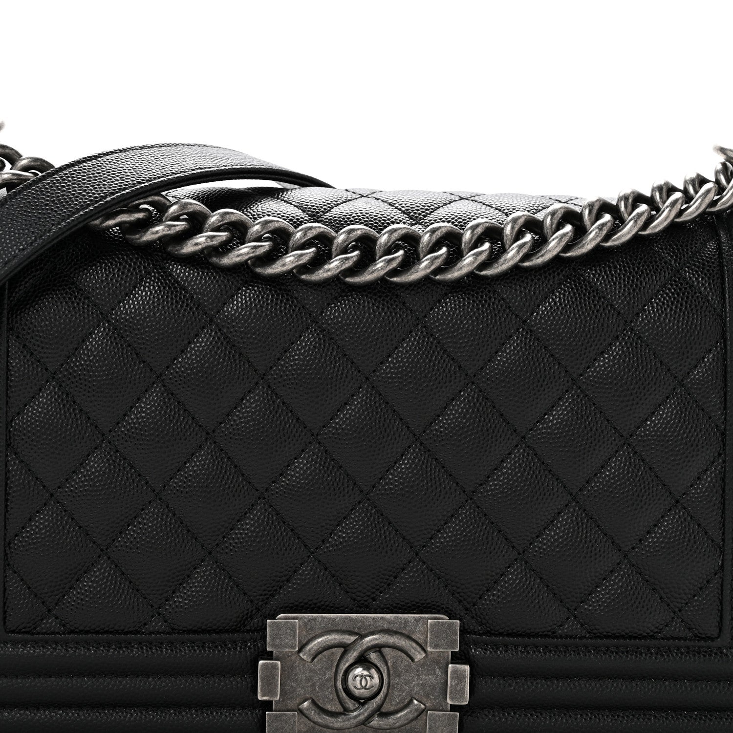 Chanel Caviar Quilted Medium Boy Flap Black 8 of 13