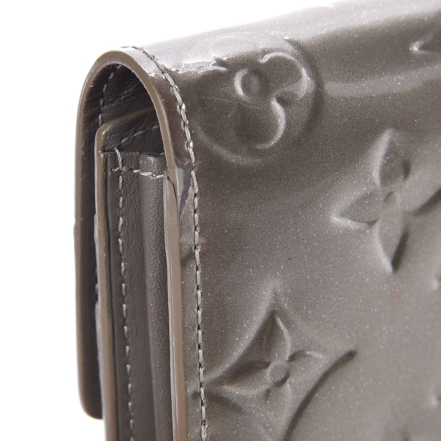 Louis Vuitton Vernis Sarah Wallet Gris Art Deco 12 of 15