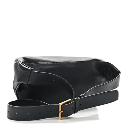 Saint Laurent Grain De Poudre Monogram Belt Bag Dark Smog 3 of 10