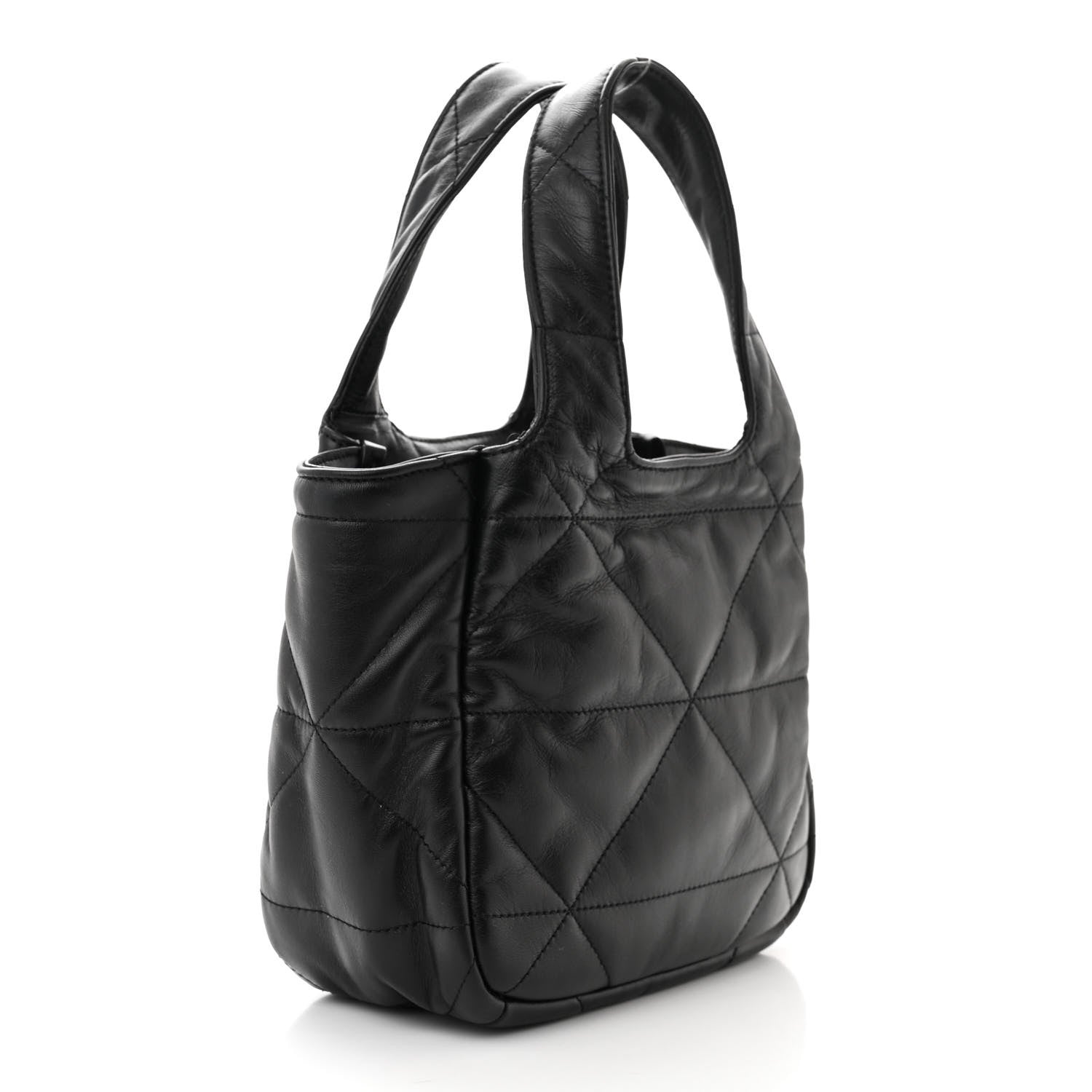 Prada Nappa Quilted Dynamique Tote Black 3 of 9