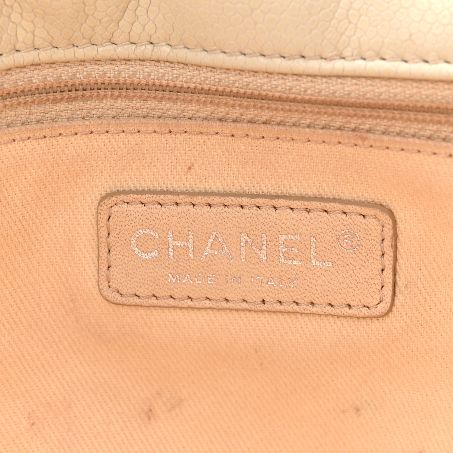 Chanel Glazed Caviar Medium Nature Flap Bag White 10 of 19