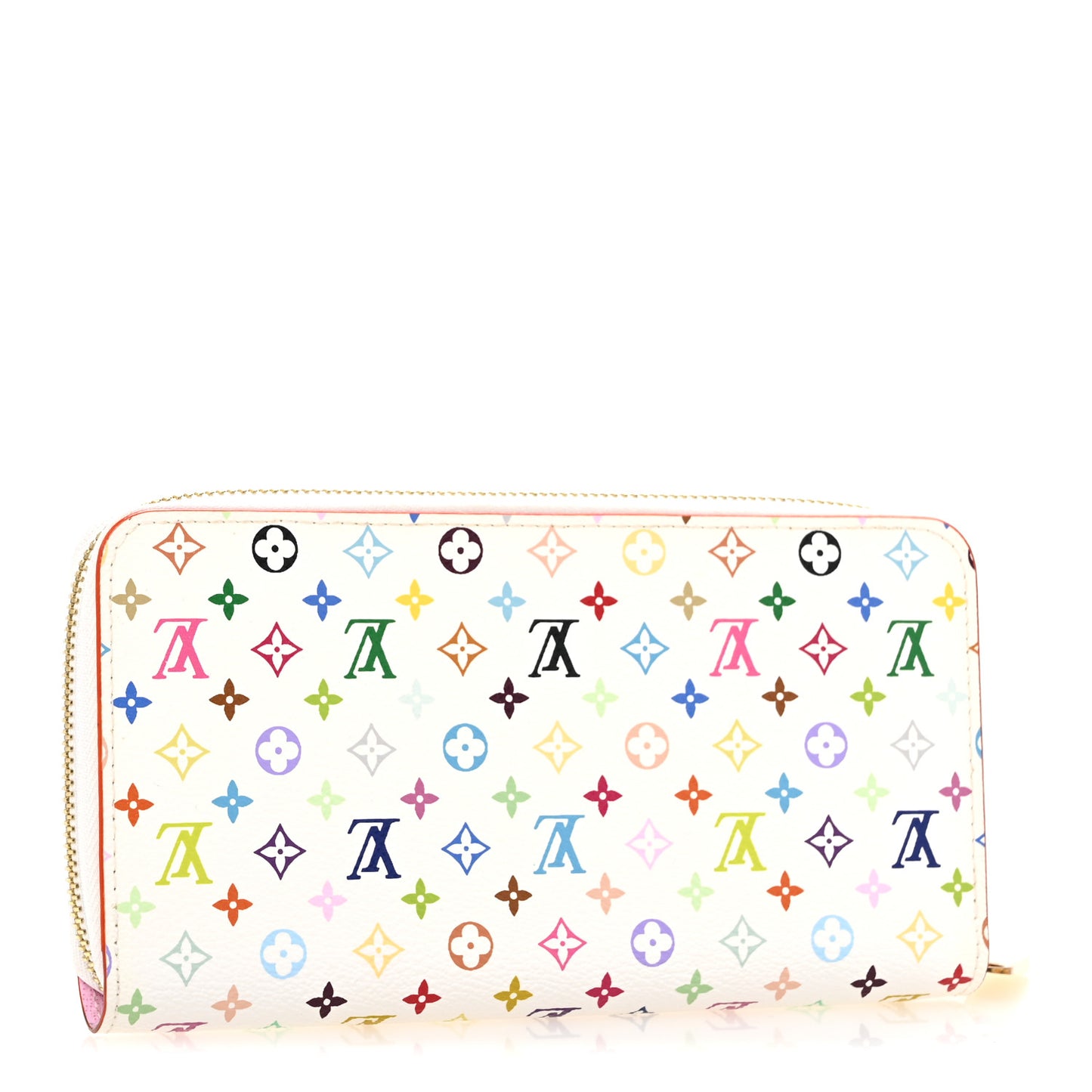 Monogram Multicolor Zippy Wallet White Litchi