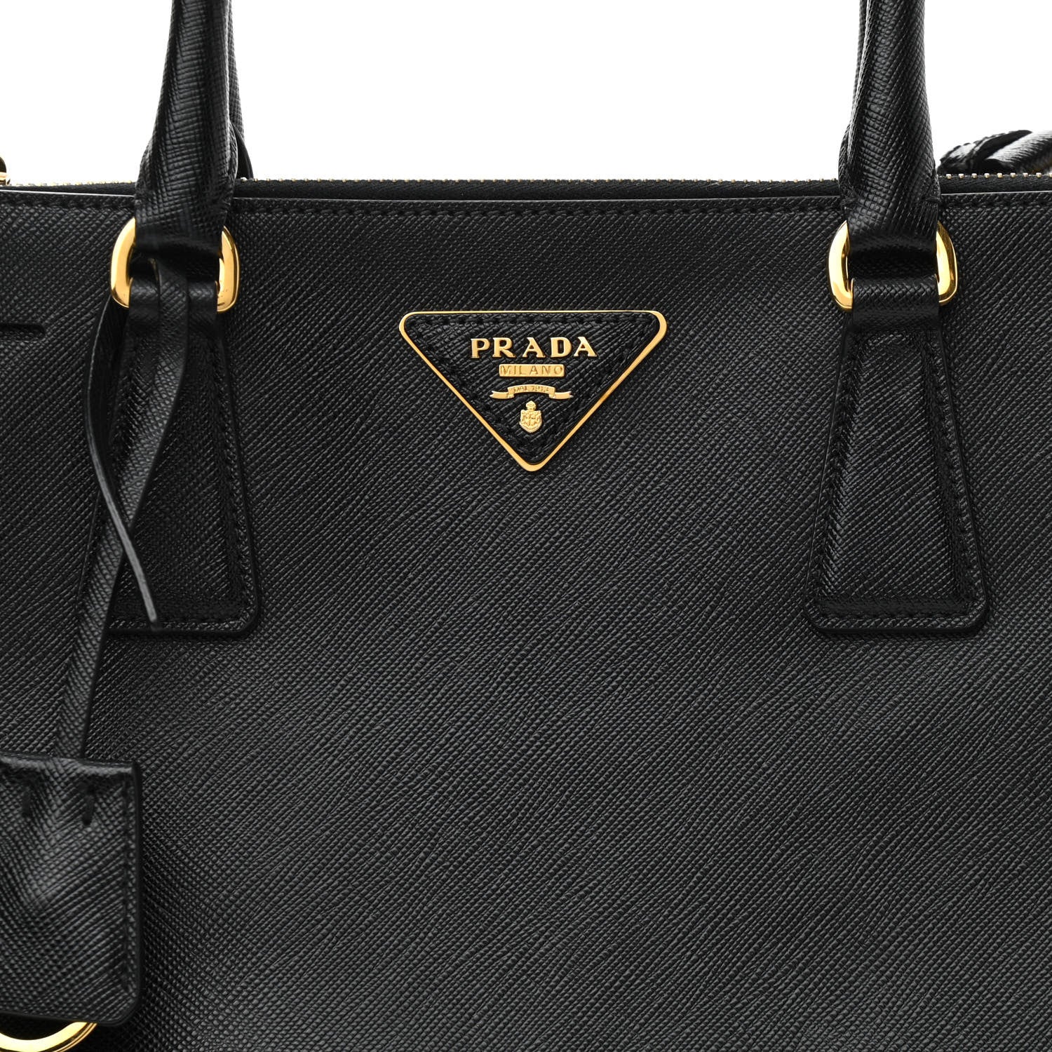 Prada Saffiano Small Galleria Double Zip Tote Black 7 of 13