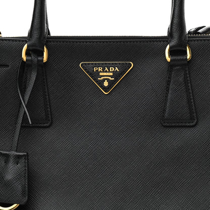 Prada Saffiano Small Galleria Double Zip Tote Black 7 of 13