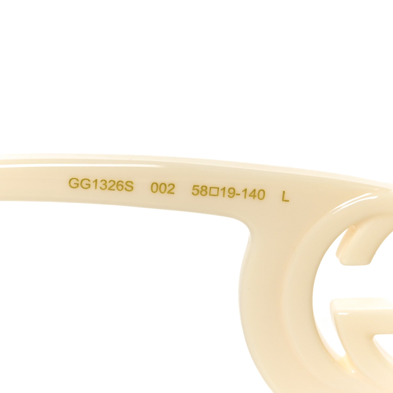 Gucci Acetate Rectangle Frame Sunglasses GG1326S White 6 of 7