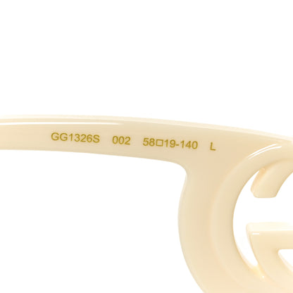 Gucci Acetate Rectangle Frame Sunglasses GG1326S White 6 of 7