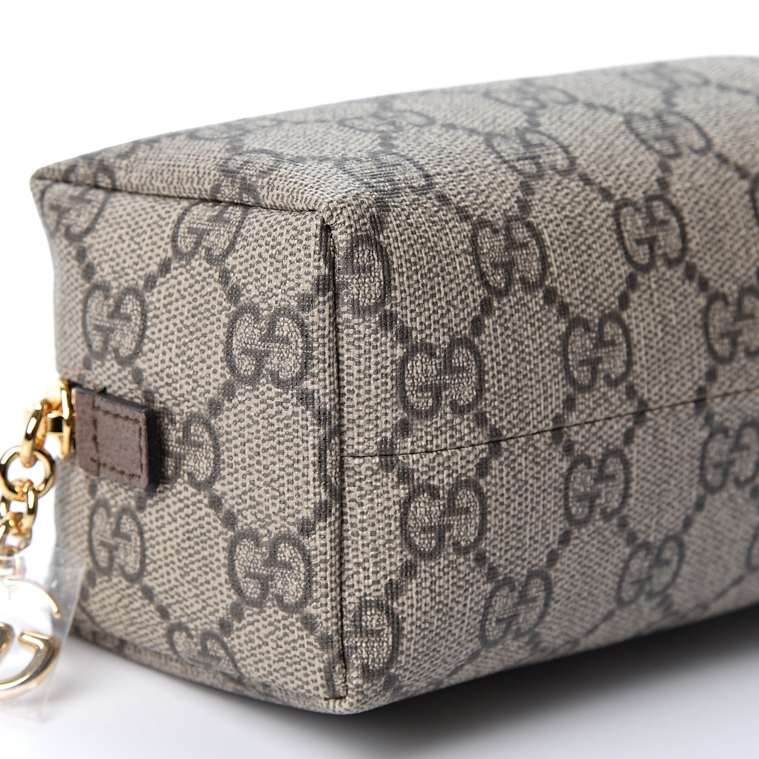 Gucci Soft GG Supreme Monogram Calfskin Small Ophidia Cosmetic Case Beige Ebony New Acero 7 of 9
