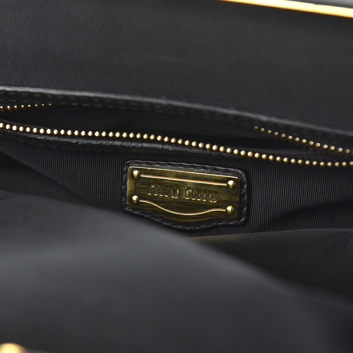 Goatskin Frame Shoulder Bag Black