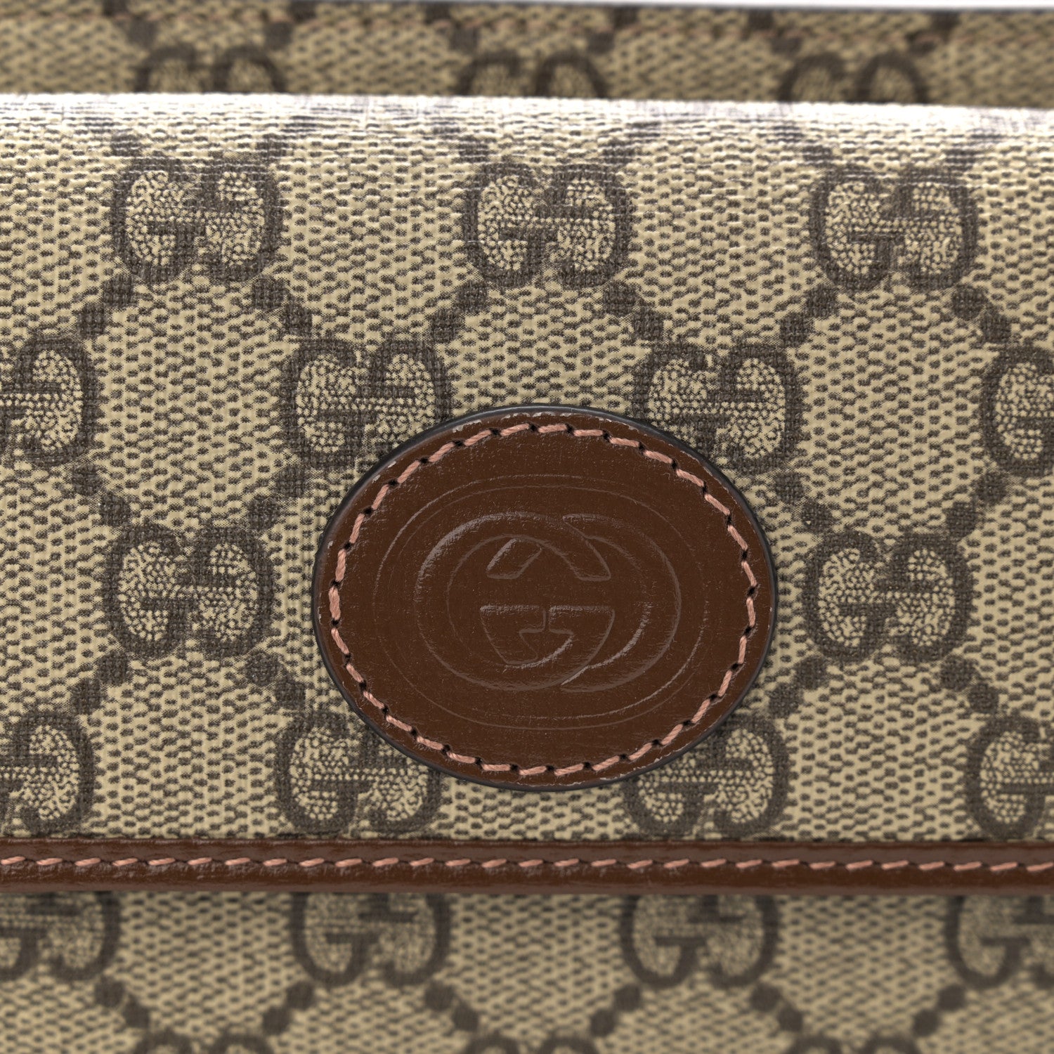 Gucci GG Supreme Monogram Canvas Interlocking G Belt Bag Beige Ebony 6 of 10