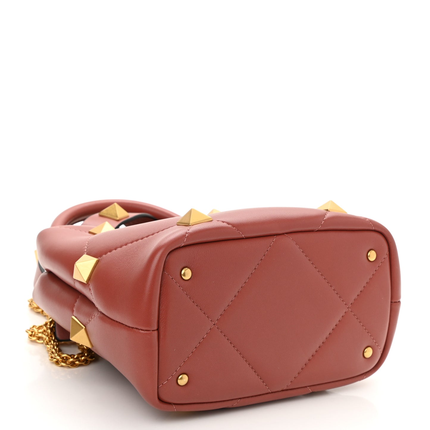 Nappa Small Roman Stud The Handle Bag Gingerbread