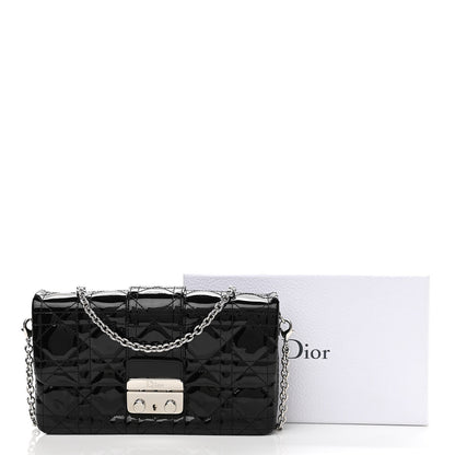 Christian Dior Patent Cannage New Lock Pouch Black 11 of 11